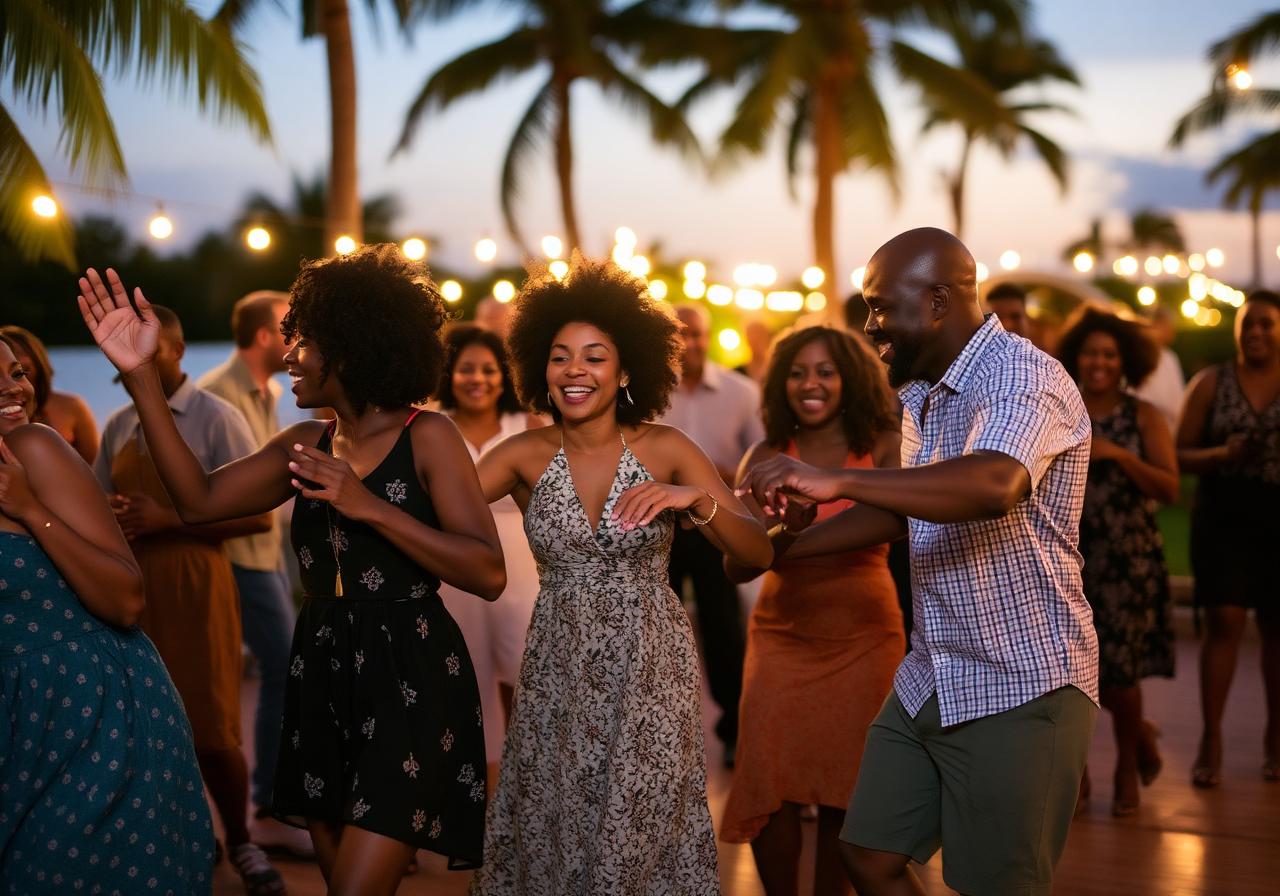 2024 reunion — family dancing together at the evening party